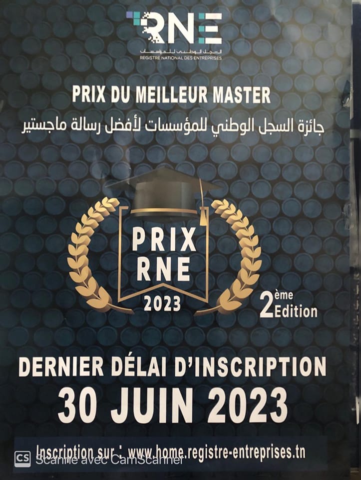 PRIX RNE RELATIF AU MEILLEUR MEMOIRE MASTER
